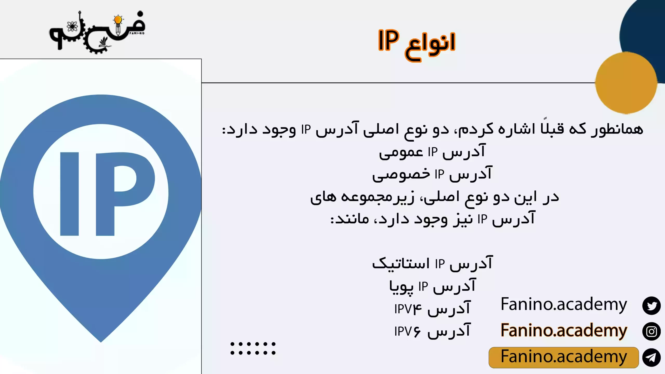 انواع IP